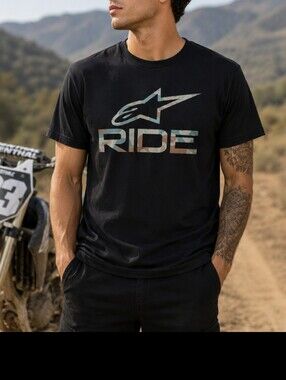 Alpinestars Ride Logo Graphic Tee - Black